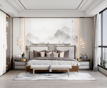 New Chinese Style Bedroom-ID:112257963