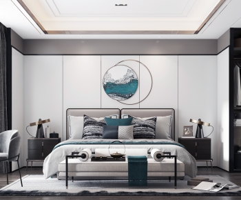 New Chinese Style Bedroom-ID:516628986