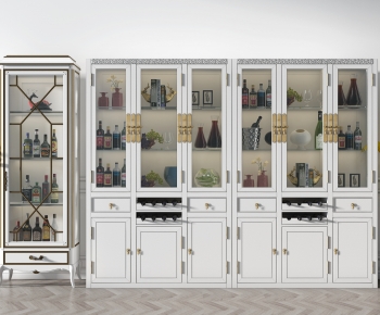 Simple European Style Wine Cabinet-ID:891489034