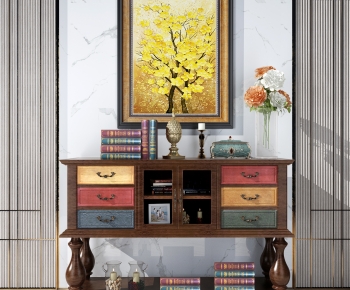 American Style Side Cabinet/Entrance Cabinet-ID:269843103