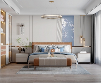 New Chinese Style Bedroom-ID:592945109