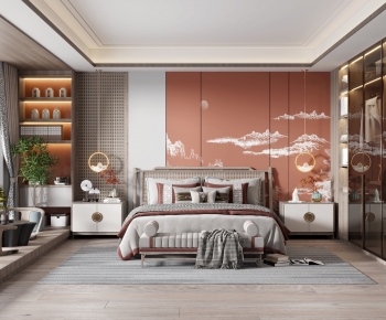 New Chinese Style Bedroom-ID:403274068