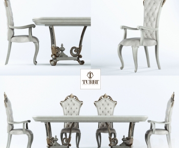 European Style Dining Table And Chairs-ID:878890045