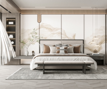 New Chinese Style Bedroom-ID:411726007