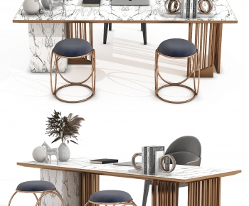 Modern Computer Desk And Chair-ID:386794096