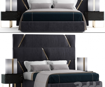 Modern Double Bed-ID:748970997