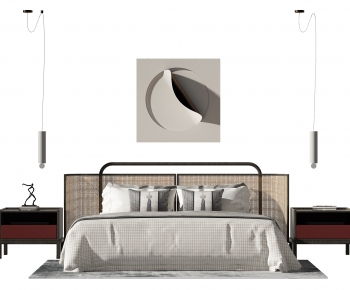 New Chinese Style Double Bed-ID:528446915
