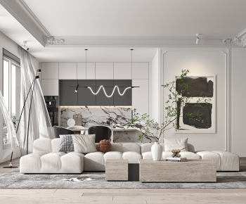 Modern A Living Room-ID:784889946