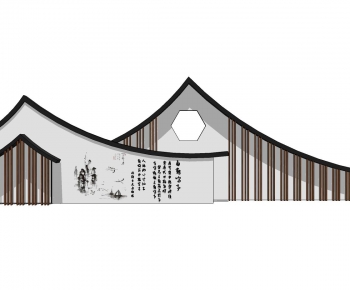 New Chinese Style Building Component-ID:706890113