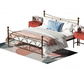 Modern Double Bed-ID:644007925