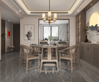 New Chinese Style Dining Room-ID:434871914