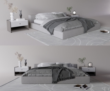Modern Double Bed-ID:871805917