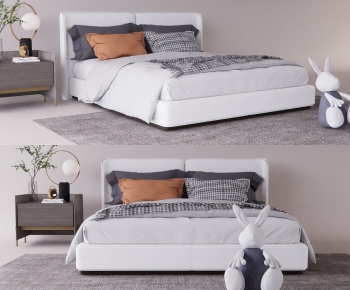 Modern Double Bed-ID:254731276