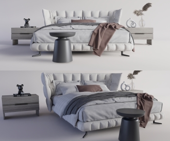 Modern Double Bed-ID:549930109