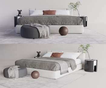 Modern Double Bed-ID:633688936