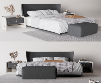 Modern Double Bed-ID:794274096