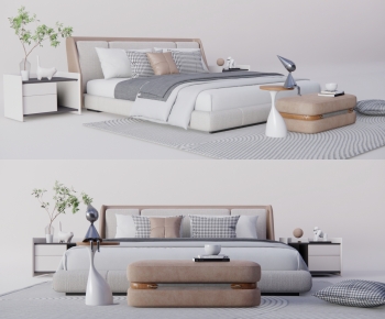 Modern Double Bed-ID:702164894