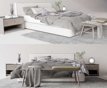 Modern Double Bed-ID:126674898