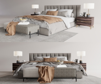 Modern Double Bed-ID:941176895