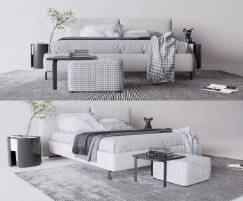 Modern Double Bed-ID:629539552