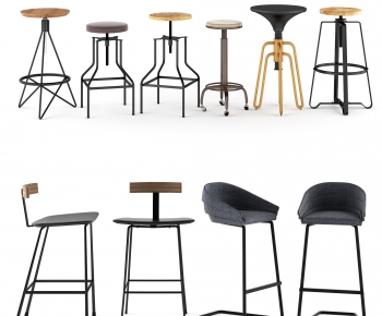 Industrial Style Bar Chair-ID:102349041