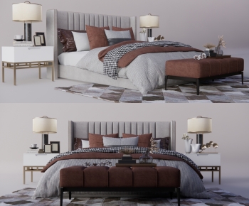 Modern Double Bed-ID:139480117