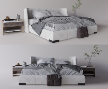 Modern Double Bed-ID:700869087
