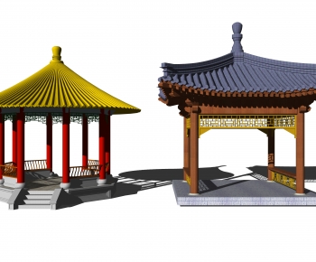 Chinese Style Ancient Architectural Buildings-ID:890934945