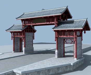 Chinese Style Facade Element-ID:346340897