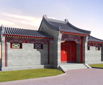 中式古典大门入口门头-ID:263145928