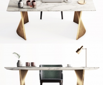 Modern Computer Desk And Chair-ID:836586003