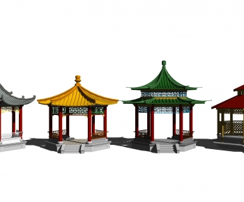 Chinese Style Ancient Architectural Buildings-ID:417918926