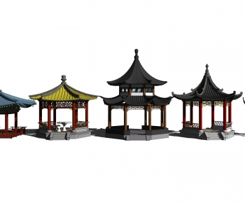 Chinese Style Ancient Architectural Buildings-ID:587651019