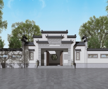 中式古典大门入口门头-ID:838357938