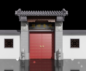 中式古典大门入口门头-ID:608599903