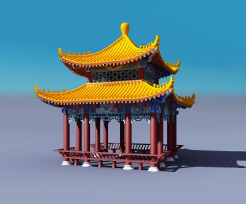 Chinese Style Ancient Architectural Buildings-ID:877420903