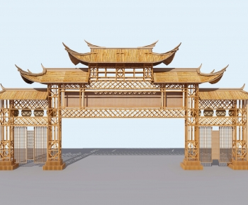 New Chinese Style Facade Element-ID:438021907