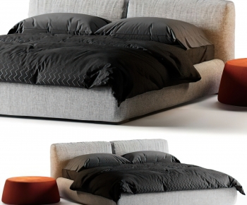 Modern Double Bed-ID:604975949
