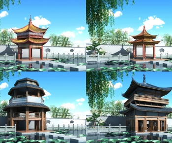 Chinese Style Ancient Architectural Buildings-ID:910710104