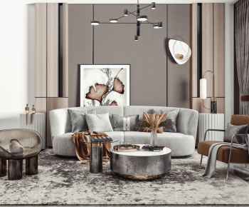 Modern A Living Room-ID:401818047