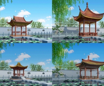 Chinese Style Park Landscape-ID:693212994