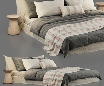 Modern Double Bed-ID:808773046