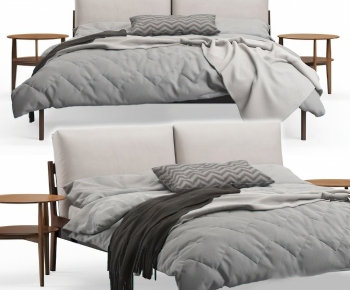 Modern Double Bed-ID:387626897