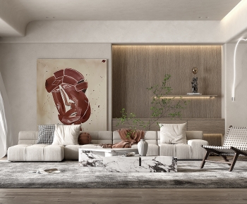 Wabi-sabi Style A Living Room-ID:245450973