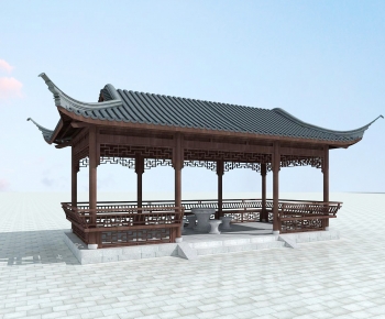 Modern Chinese Style Ancient Architectural Buildings-ID:254021881
