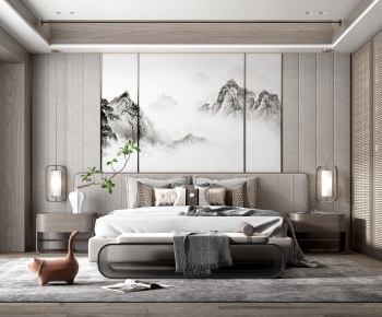 New Chinese Style Bedroom-ID:316633946