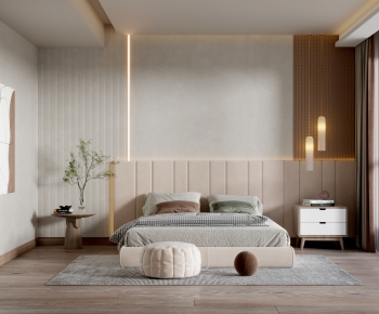 Wabi-sabi Style Bedroom-ID:270642042