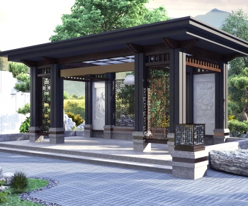 Modern Chinese Style Ancient Architectural Buildings-ID:453880071
