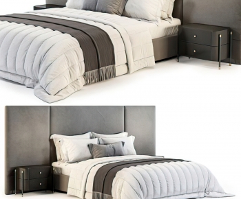Modern Double Bed-ID:668509062