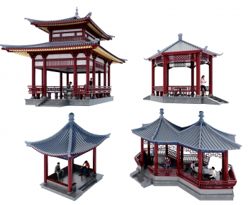 Modern Chinese Style Ancient Architectural Buildings-ID:294820071